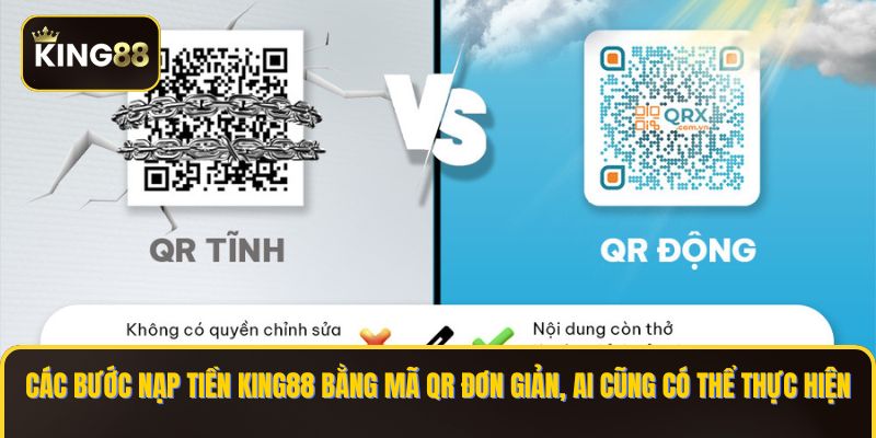Hướng Dẫn Nạp Tiền King88 Bằng Quét Mã QR Chỉ Trong 3 Phút 3 Các bước nạp tiền KING88 bằng mã QR đơn giản, ai cũng có thể thực hiện